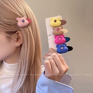 Sweet Candy Color Bear Broken Hair Clip Headdress Fringe Side Clip Cute Girl Fringe Small Side Clip