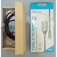 Vention Type C to HDMI 2.0 Cable Metal UHD 4K 60Hz Type C USB C to HDMI Cable