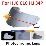 C10 Photochromic Visor Motorcycle Helmet Lens For HJC C10 Hj 34P HJ-34P Replace Anti UV Du