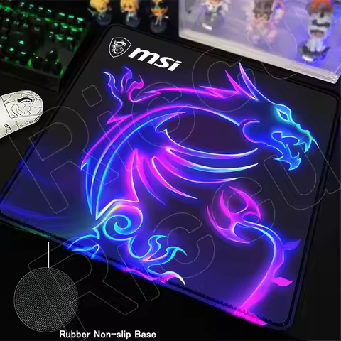 Small Gamer Mouse Pad MSI Rubber Anti-slip Base Desk Mat 400x450mm Square Carpet Gaming Speed Keyboa