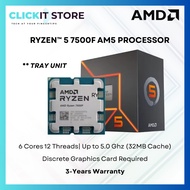 AMD Ryzen™ 5 7500F (Bulk Pack / Tray Unit) CPU Processor | 6 Cores 12 Threads| Up to 5.0 Ghz