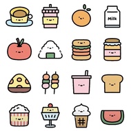 Thousand food icon stickers