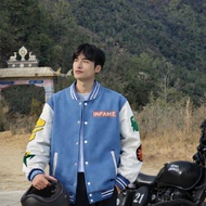 [Ready Stock] INFAME Lucky 77 Baseball Jacket Varsity Jacket