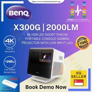 BenQ X300G | 4K LED 2000 ANSI Lumens HDR Short Throw Portable Console Gaming Projector with Low Input Lag
