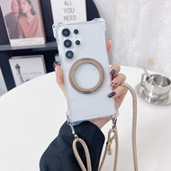 Military Specification Shock-Resistant Case Diagonal Lanyard Rotating Bracket Samsung S25 plus S24 M