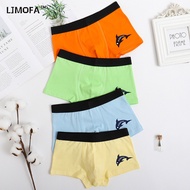 LJMOFA 4pcs/box 1-12Y Boy Baby Kids Underwear Pure Cotton Safety Antibacterial Underwear Cartoon Din