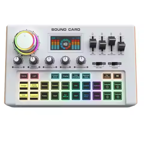 A77P-External Sound Card For Live For Live Streaming Music Recording Karaoke Singing Gaming Y300 Aud
