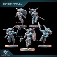 Jumping Bag Tai-Kongye-Wolf Plains-Casting-Fantasy 3d Printing White Model Chess Piece Board Game Mo
