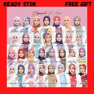 TUDUNG BAWAL PRINTED NALIA COTTON SAKURA ANTI KEDUT BY SYUHADA BLOSSOM