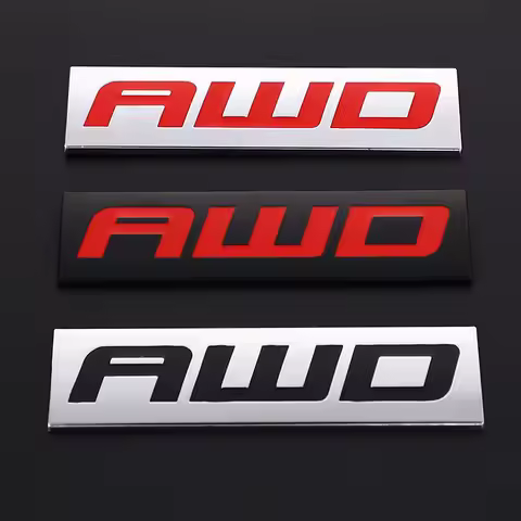 3D Metal Car Stickers AWD Emblem Badge Rear Decals for Subaru Forester Impreza Toyota Honda VEZEL CR