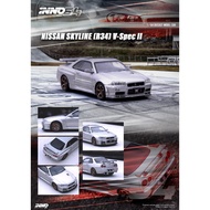 INNO MODELS INNO64 1/64 NISSAN SKYLINE GT-R (R34) V-SPEC II SILVER