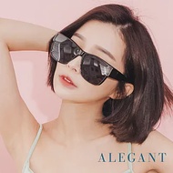 【ALEGANT】潮流烤漆黑方框可彎折鏡腳全罩式寶麗來偏光墨鏡/外掛式UV400太陽眼鏡/包覆套鏡