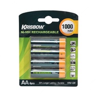B&f Krisbow Rechargeable Battery Set Size Aa 1000 Mah 4 Pcs