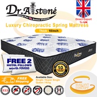 Dr Alstone Superior Grade Luxury (Edition Exported to UK) 10 inch Chiropractic Spring Mattress/ Tilam Queen/Single/King/Super Single (10 Years Warranty) (Limited Stock Jualan Murah Tilams )