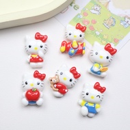10PCS Cat with Apple Hug Bear Fly A Plane Cute Resin Charms for DIY(6-236)