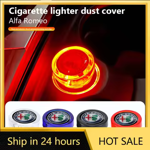 Car Sticker Alfa Romeo Car Cigarette Lighter Cover DustProof Decoration Cap For Alfa Romeo Giulia St