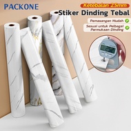 PACKONE 120×300CM Marble Wallpaper Dapur Wallpaper Waterproof Wall Paper Dinding Room Decor