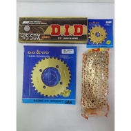 DID SPOKET SET 415 [GOLD CHAIN (DID) +SPOKET] RXZ/Y125Z /SRL /Y100 /Y110 /LC135