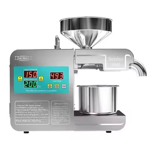New Intelligent Temperature Control Oil Press Small Household Commercial Oil Press Homemade Peanut O