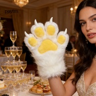 Realistic Plush Paw Gloves Paw Pad Gloves Furry Cat Paw Gloves Plush Claw Mittens Fluffy Cosplay Cos