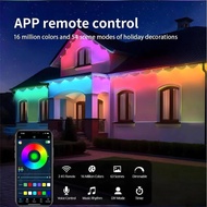 New Outdoor light intelligent RGBIC eaves light, waterproof music synchronized remote control outdoo