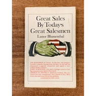 Great Sales By Today’s Great Salesman book by Lassor Blumenthal 1975