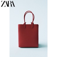 ZARA ใหม่ แฟชั่น กระเป๋าสะพายข้าง ผู้หญิง กระเป๋าสะพายข้าง สีแดง มินิ แบบพกพา red