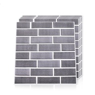3D Gray Brick Wall Sticker Self Adhesive 3D Wall Panel 3D Brick Wallpaper, DIY Home Wall Decor for Living Room, Bedroom, Kitchen Backsplash, Bathroom, Accent Wall,  30*30cm