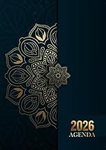 Agenda 2026 journalier: Une Page par Jour - 365 Jours avec Heure | Format A5 |Thème Mandala