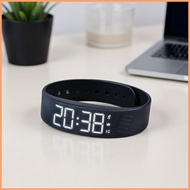 Digital Watch with Alarm Digital Watch with Vibrating Alarm Silent Adjustable Smartwatch Wristband C