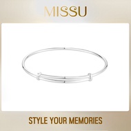 Missu Plain Bangle Simple Paper Clip, Pearl, Jade Bracelet Fashion Jewelry for Women #009
