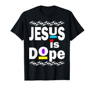 Jesus Is Dope Hip Hop 90s Inspired Afro Design for Christian T-Shirt