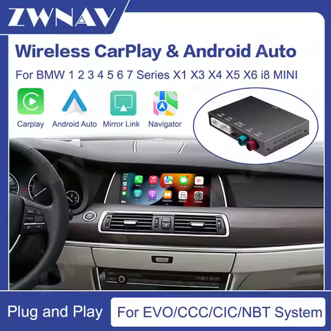 Wireless CarPlay Android Auto Decoder Box Multimedia Video Interface For BMW X1 X3 X4 X5 X6 MINI i8S
