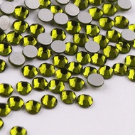 #022 OLIVE FLATBACK CRYSTAL AB BEADS FOR  NAIL ART SEWING DIAMOND PAINTING