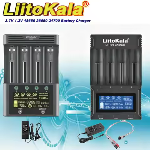 LiitoKala Battery Charger Lii-600 Lii-700 LCD For 3.7V 1.2V 26650 21700 26700 AA AAA Test Capacity