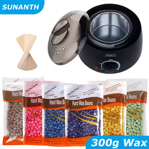 Hair Removal Wax Machine Waxing Heater and Beans Kit Depilatory Epilator Wax-melt Pot Paraffin Warme