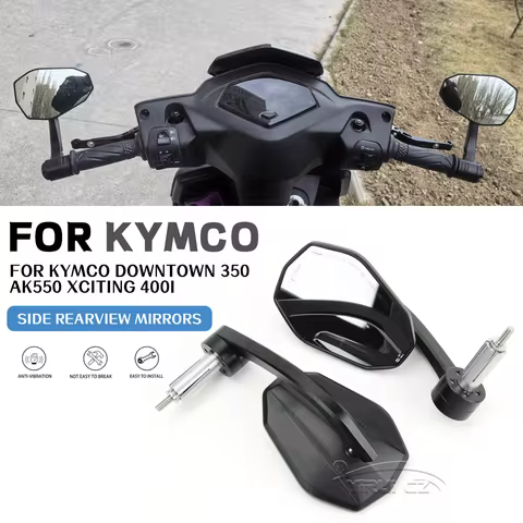 Motorcycle Mirror Handlebar Mirror Universal Motorcycle Mirror Wide Vision For kymco downtown 350 ak