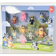 8PCS Bluey Bingo Action Figure Toys Family Kawaii PVC Movable Joint Model Toys Cartoon Bluey Friends