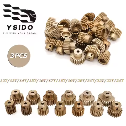 3PCS M0.8 3.175mm 32DP Motor Gear 12/13/14/15/16/19/20/21/23/24T Pinion for Traxxas Arrma HSP HPI AX