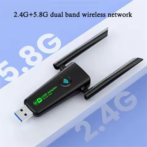 1200Mbps WiFi USB Adapter Dual Band 2.4G+5Ghz Wi-Fi Dongle Receiver USB3.0 High-Speed 802.11AC Wirel
