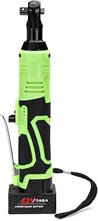 42V 100N.m Cordless Electric Wrench w/Two Batteries 3/8 Inch Ratchet Wrench Set Angle Drill Screwdri