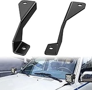 Nilight Ditch Light Brackets Hood Hinges Mount Bracket Kit for Auxiliary Offroad LED Pods Work Light