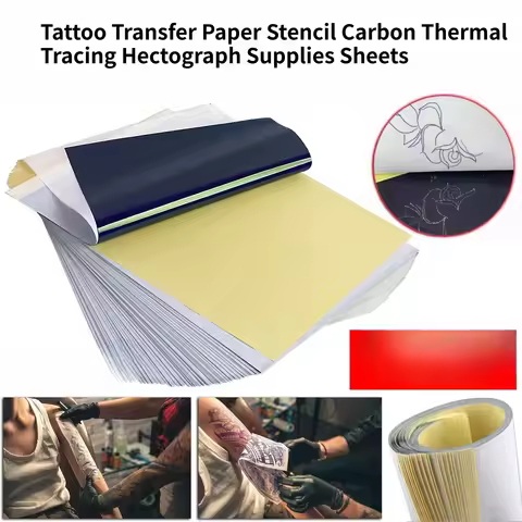 1 Pack Tattoo Transfer Paper Stencil Carbon Thermal Tracing Hectograph Supplies Sheets