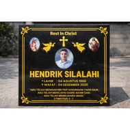 CHRISTIAN TOMBSTONE PHOTO 20X30CM / 30x30CM / 30x40cm / 40x40cm