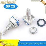 MEIGUII 5PCS Rotary Encoder 5V/10mA 20 Position Plum Handle EC11