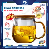 Gelas Cangkir Teh Saringan Tea Safron Cup Mug with Infuser Filter