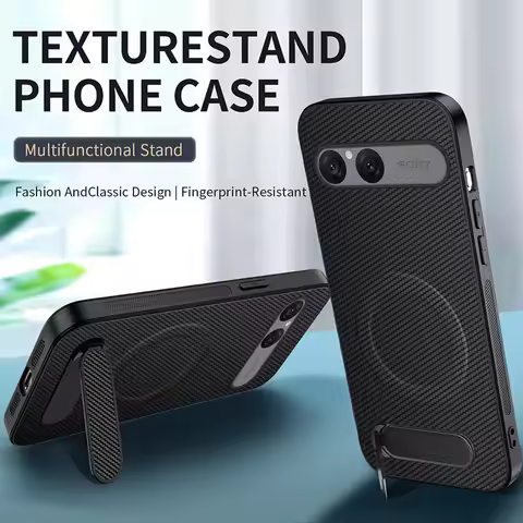 PU Leather Magnetic Case for Sony Xperia 10 5 1 IV V VII III Pro-1 Carbon Fiber Texture Fold Bracket