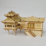 3D Wooden Model Assembly Toy Stilt House Model