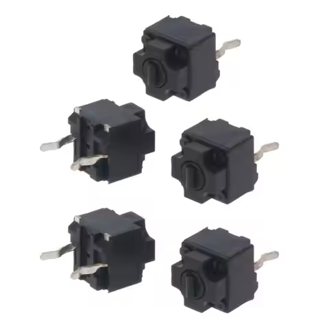 5Pcs Original Mouse Square Micro Switch Button EVQP0E07K Baolei Shark IE4.0 Black Spots 6x6x7.45 85D