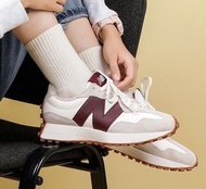 New balance 327 - KA 327ka ws327ka 酒紅色 皮 紅色